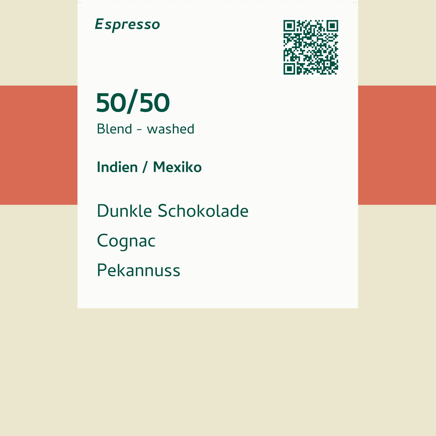 Espresso - 50/50 - Indien & Mexiko
