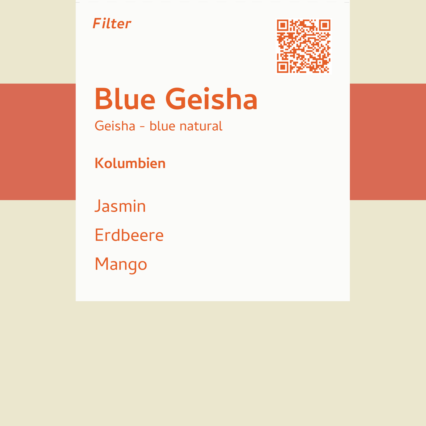Filter - Blue Geisha - Kolumbien