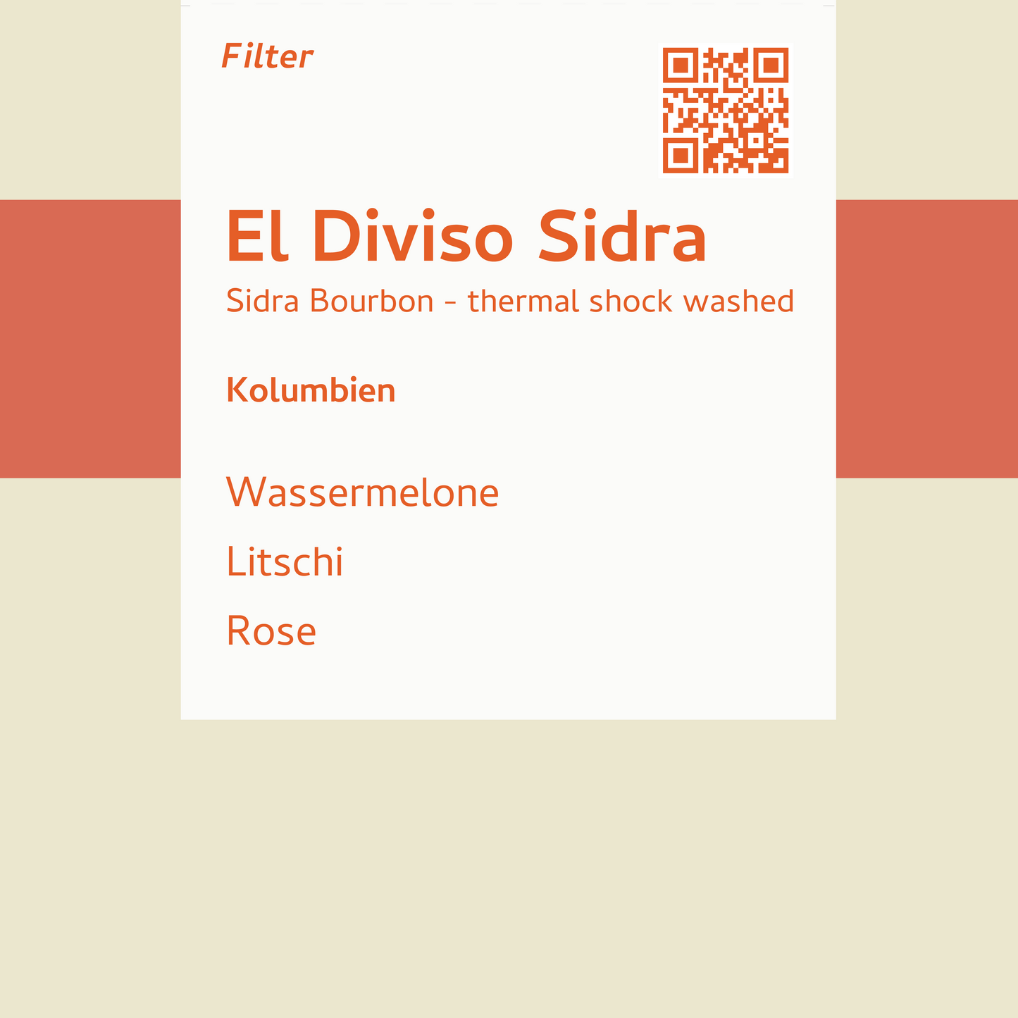Filter - El Diviso Sidra - Kolumbien