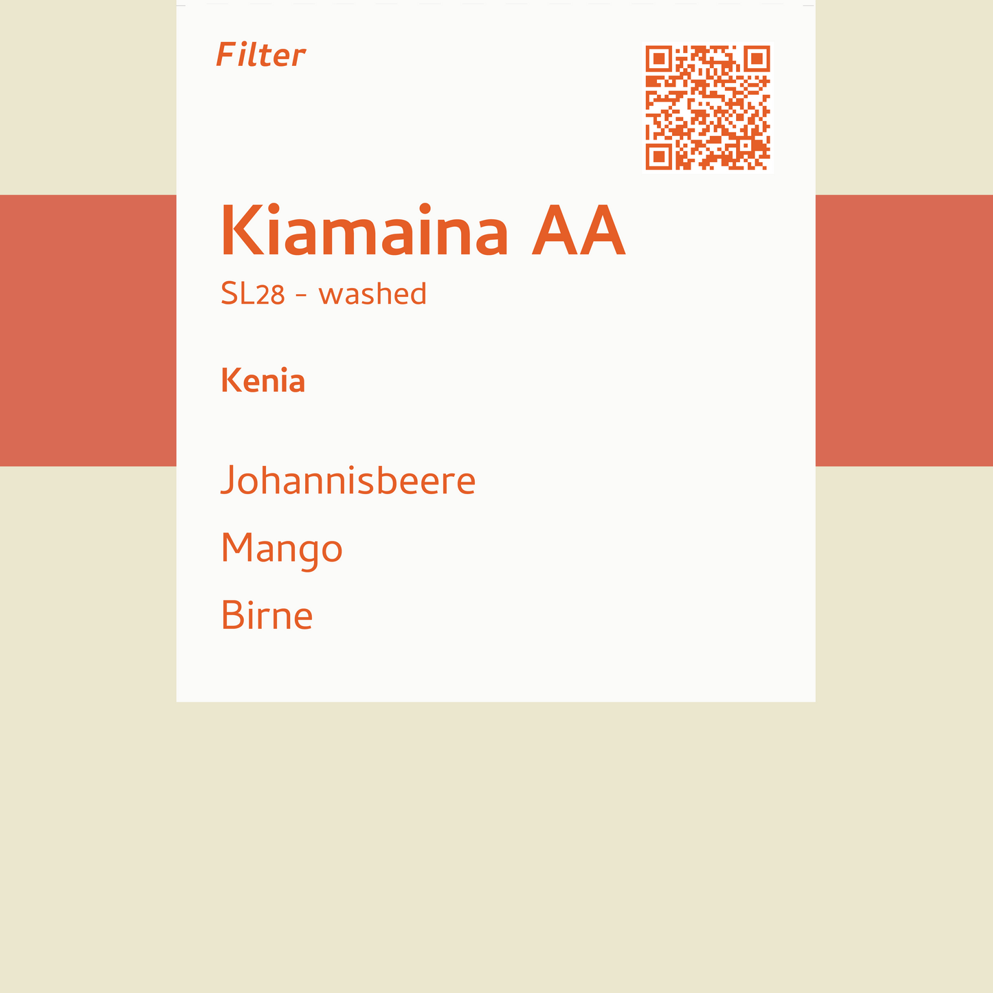 Filter - Kiamaina AA - Kenia