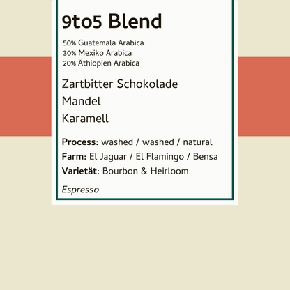 Espresso - 9to5 Blend - Guatemala & Mexiko & Äthiopien