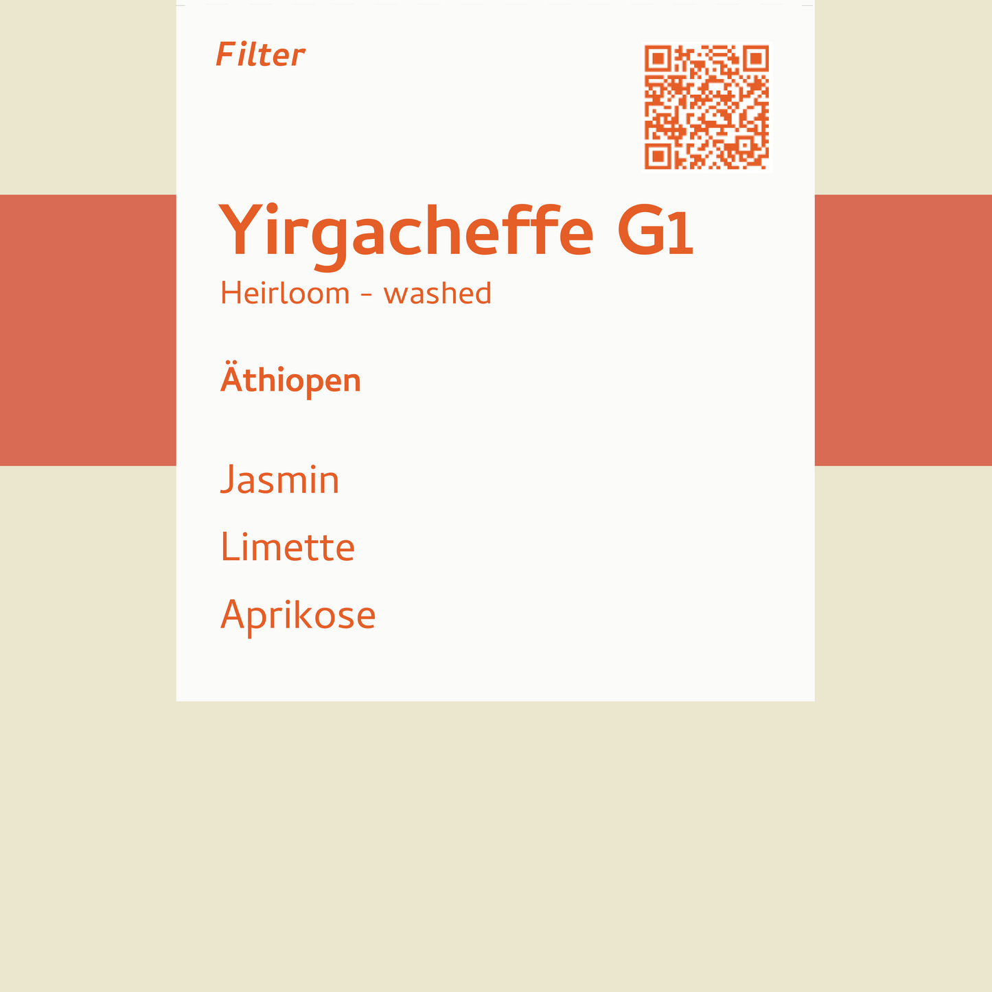 Filter - Yirgacheffe G1 - Äthiopien